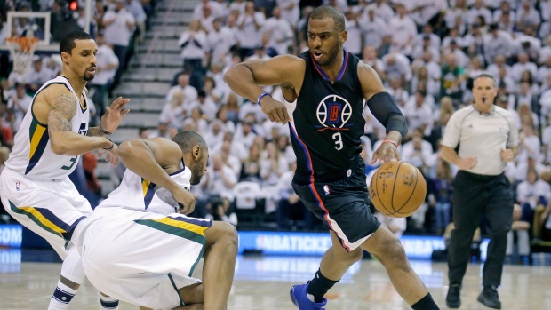 Chris Paul right had 29 points to lead the Los Angeles Clippers past the Utah Jazz 98-93 on Friday evening