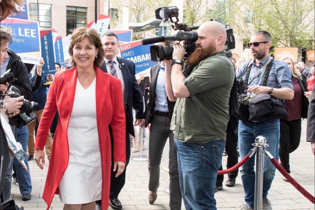 Christy Clark campaigns in Vancouver the B.C. Liberals raised more money than some federal parties