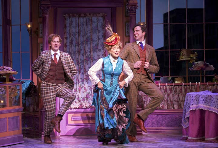 This image released by O&M  DKC shows Taylor Trensch fromleft Bette Midler and Gavin Creel during a performance of'Hello Dolly! in New York. Tony Award nominations will be announced on Tuesday