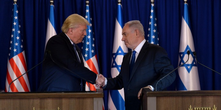 President Trump and PM Netanyahu at a news conference in Jerusalem