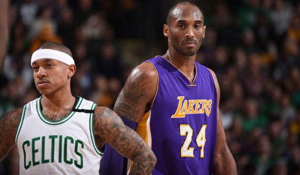 Celtics guard Isaiah Thomas getting tips from Kobe Bryant