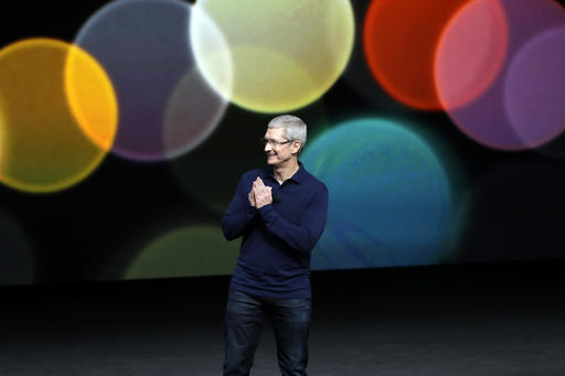 Apple CEO Tim Cook speaks during an event to announce new products on Wednesday Sept. 7 2016 in San Francisco