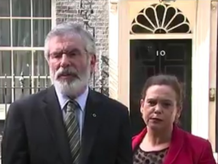 Adams tells Theresa May she's in breach of the Good Friday Agreement