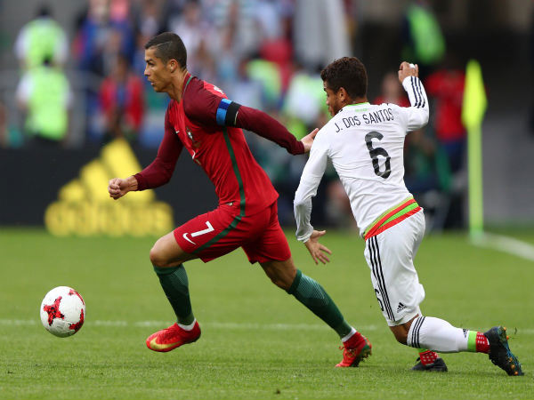 Cristiano Ronaldo in action against Mexico