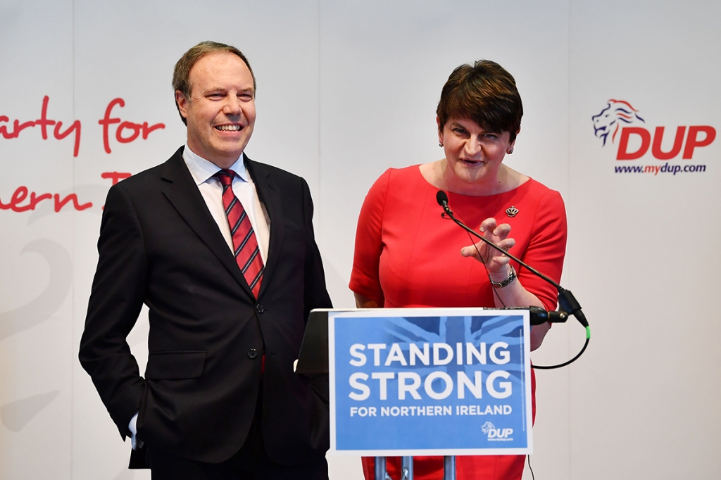 Nigel Dodds and Arlene Foster DUP deputy leader and leader