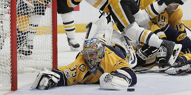 Pekka Rinne's diving save in Game 4 made Finnish broadcasters very excited