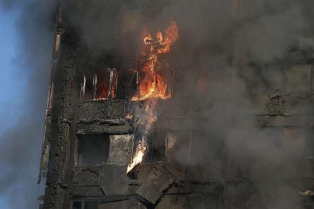 Were fire barriers installed in London tower