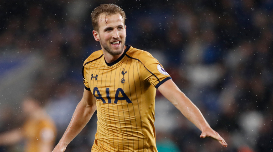 Tottenham Hotspur striker Harry Kane celebrates his goal