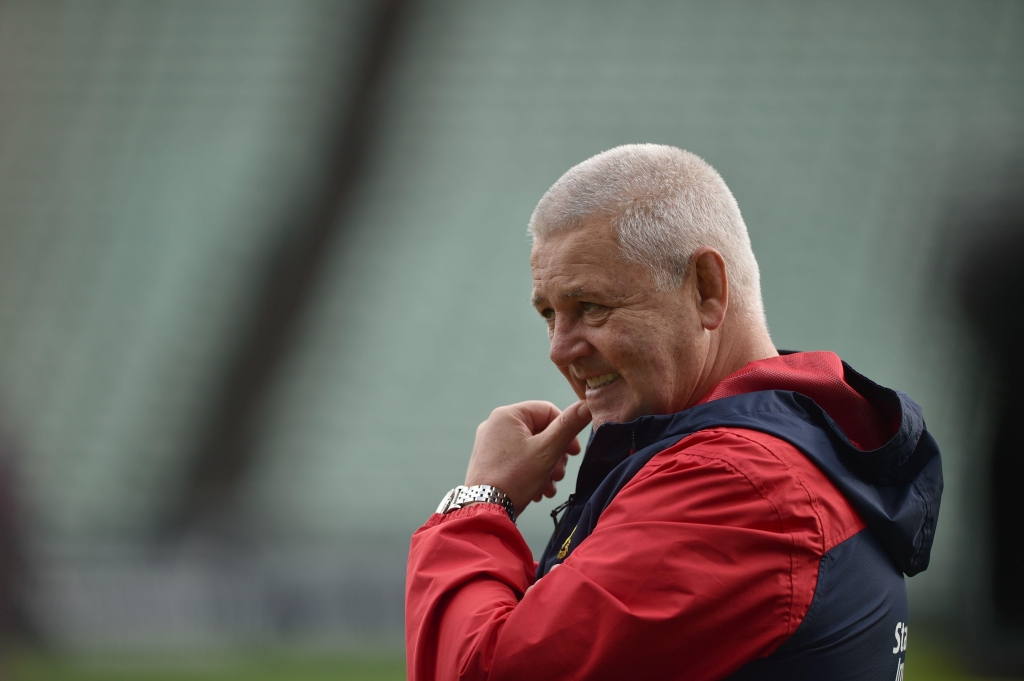 British & Irish Lions coach Warren Gatland oversees training ahead of the third and final Test against New Zealand at Eden Park on Saturday. Peter Parks  AFP