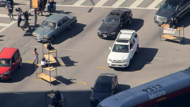 DACA Protest Blocks Traffic in Westwood