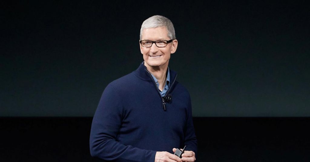 Apple CEO Tim Cook during Mac'hello again event