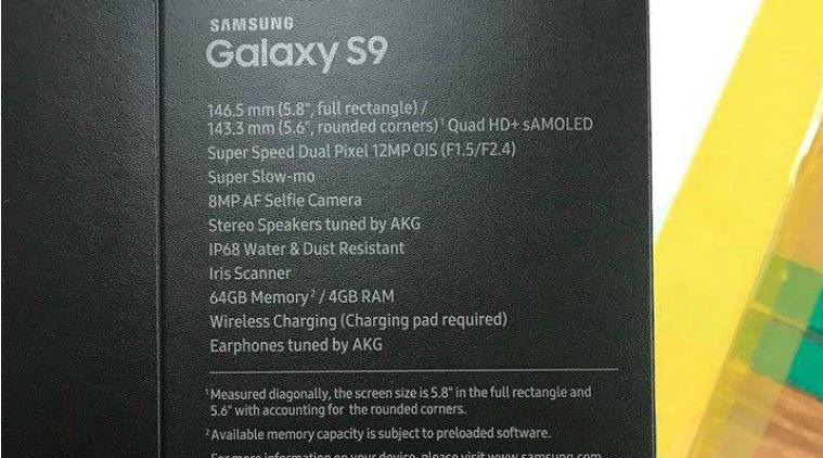 Galaxy S9 Samsung Galaxy S9 Galaxy S9 Plus MWC 2018 Galaxy S9 release date Galaxy S9 specifications Samsung Galaxy S9 box leaked