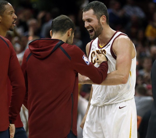 Cleveland Cavaliers forward Kevin Love has scored at least 20 points in six straight games