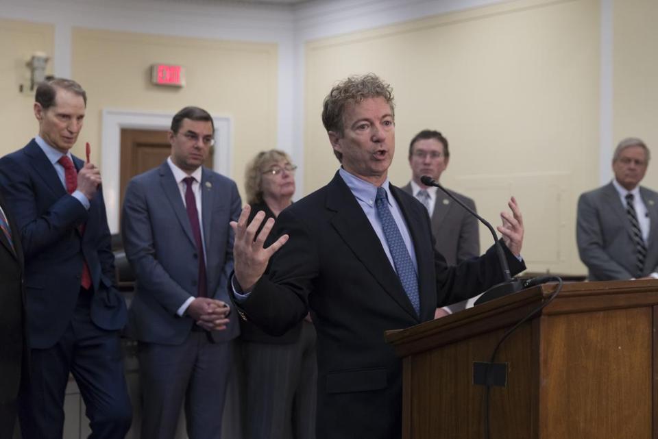 Senator Rand Paul answered questions for reporters Thursday