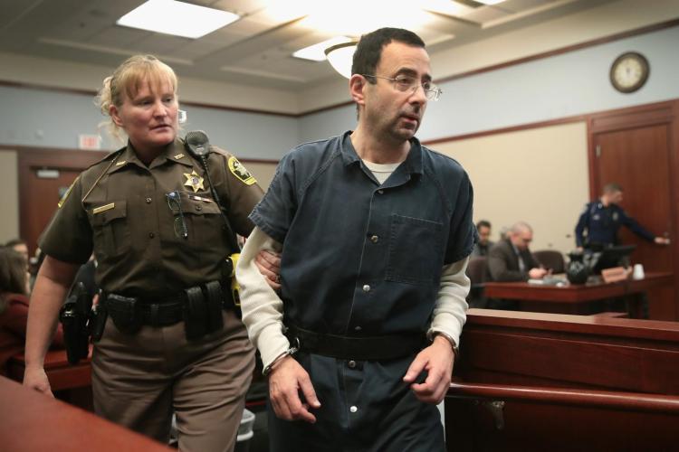 Larry Nassar is facing his victims in a Michigan courtroom Thursday during his sentencing hearing