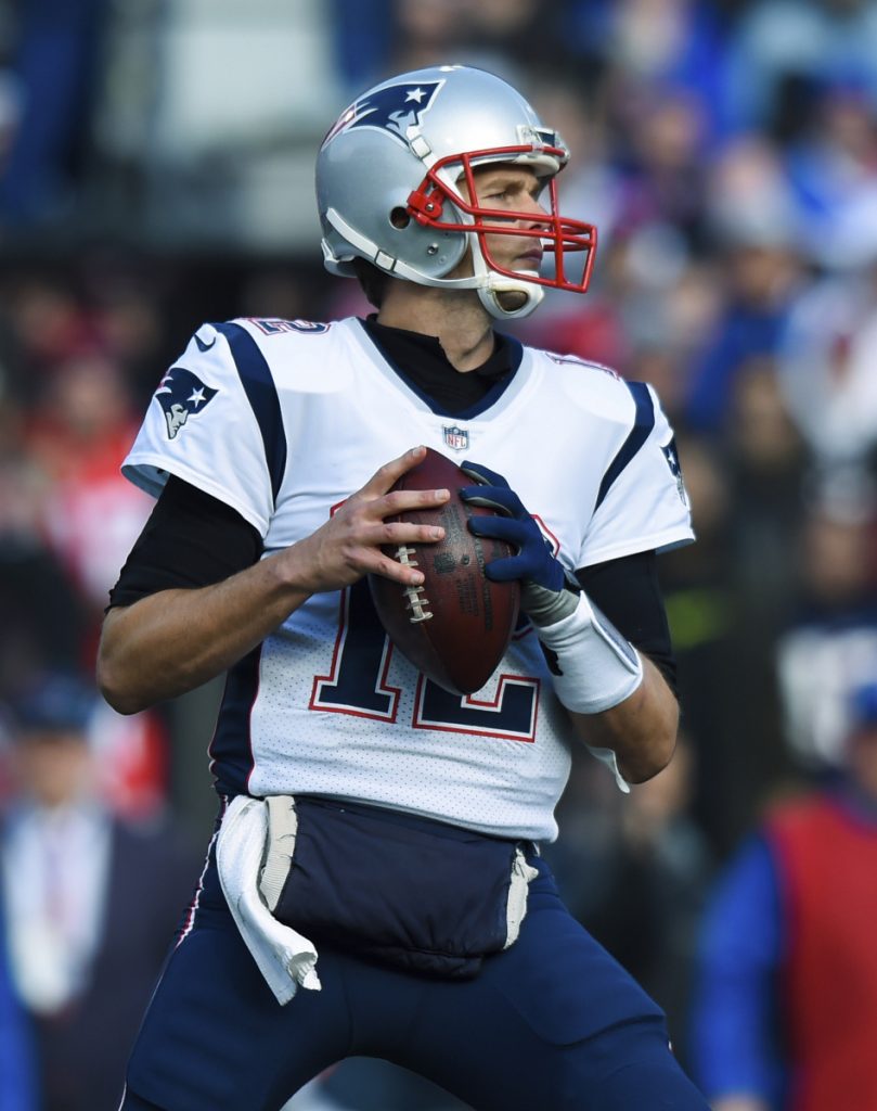 Tom Brady has led the New England Patriots to five Super Bowl victories among his NFL-record 25 postseason wins. Derrick Henry top right and Marcus Mariota meanwhile have played in just one playoff game with the Tennessee Titans