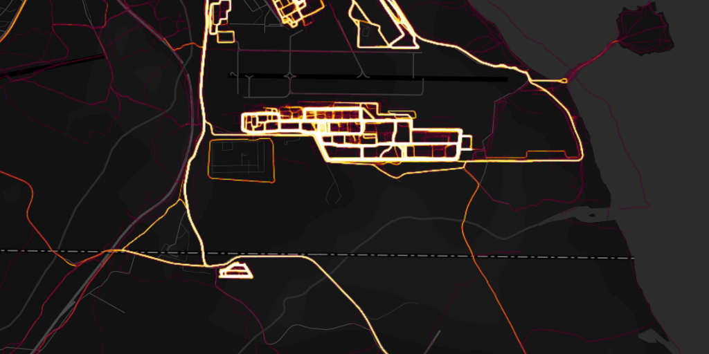 A map of activity in Djibouti which has drawn comment from security analysts