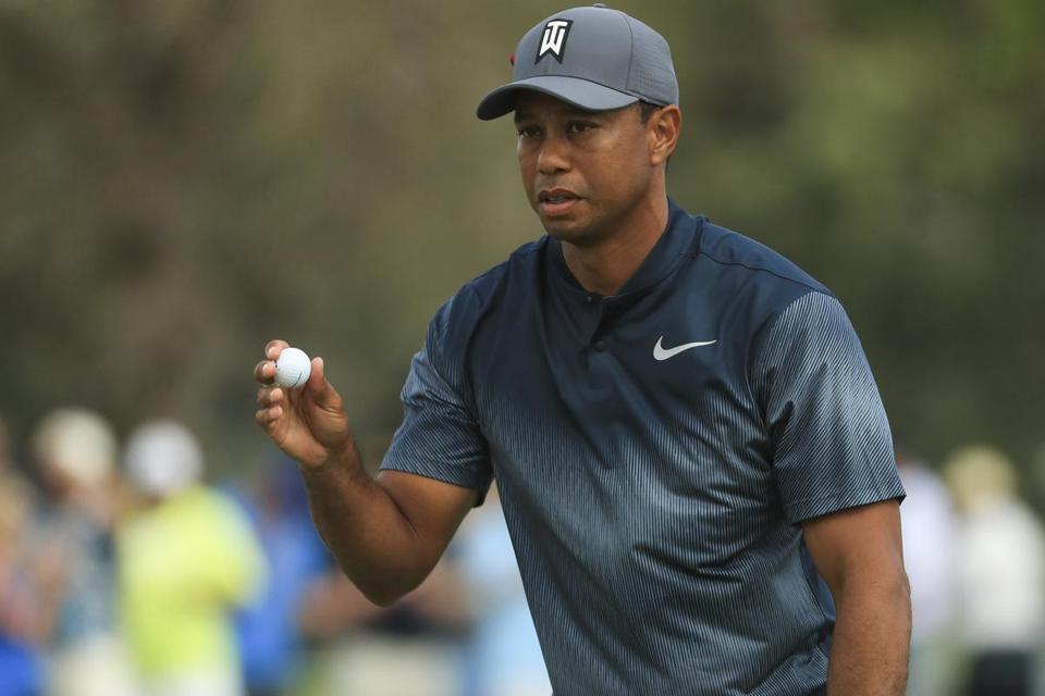 PALM BEACH GARDENS FL- FEBRUARY 22 Tiger Woods reacts after a putt on the fifth green during the first round of the Honda Classic at PGA National Resort and Spa