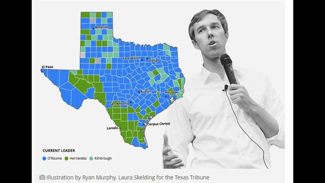 How Texas counties voted for Beto O'Rourke