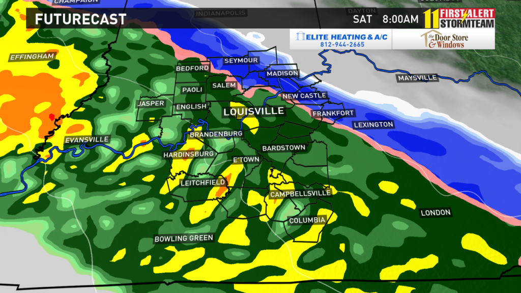 LOCAL    
    
   Cold rain sleet and snow!        Most of our area will have a bunch of cold rain but some areas will see more slushy accumulations Saturday