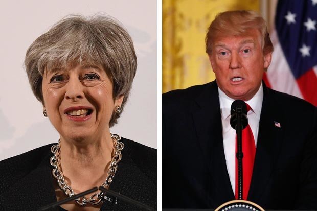 REUTERS    
   PHONE CALL Mrs May raised her fears during a phone call with Donald Trump