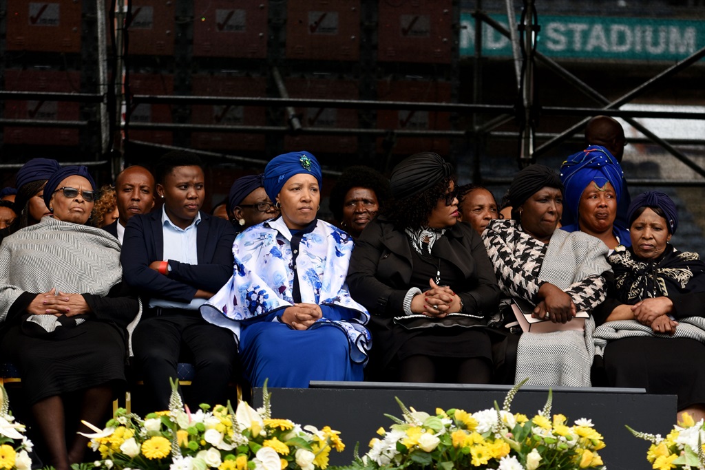 Winnie Madikizela-Mandela’s at the memorial service at Orlando Stadium