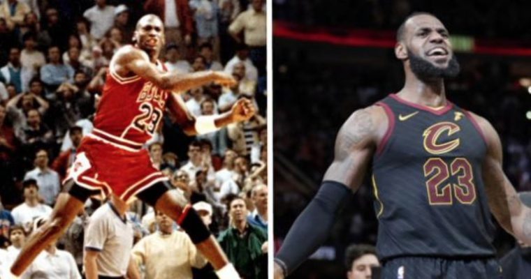 Michael Jordan and Le Bron James