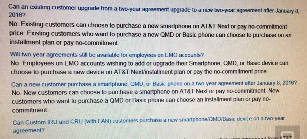 Is AT&T ending 2-year contracts?