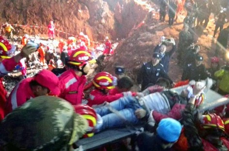 Man Rescued Three Days After Mudslide in China