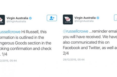 Russell Crowe hits out at Virgin Australia’s hoverboard ban