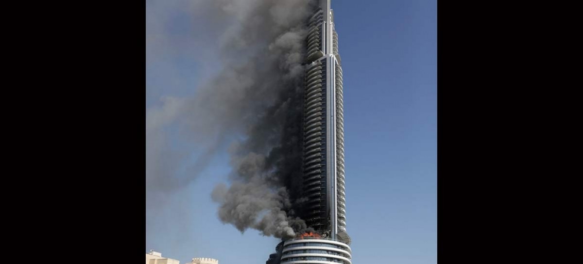 Dubai hotel fire: Mum carried down 15 flights of stairs by son