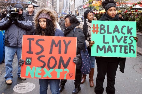 Tamir Rice protest blocking traffic downtown