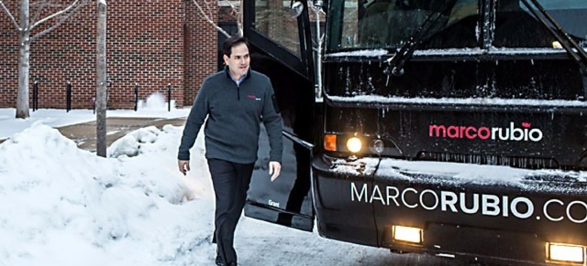 Rubio’s Iowa crisscross approach bends caucus campaign norm