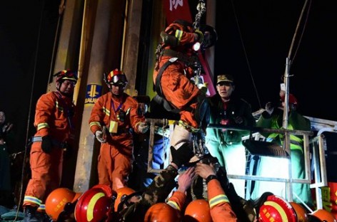 China Miners Rescued After 36 Days Trapped