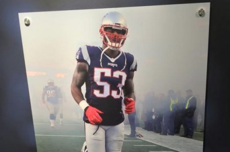 Pats LB Fleming saves woman in car fire