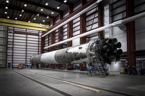 SpaceX’s returned booster rocket back in hangar