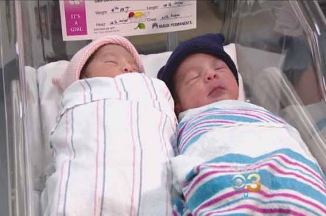 New Year’s twins born a ‘year’ apart!