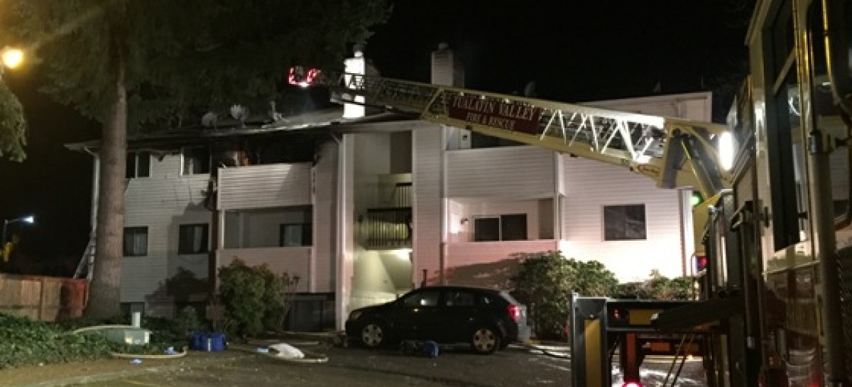 Woman jumps from 3rd story in Tigard fire