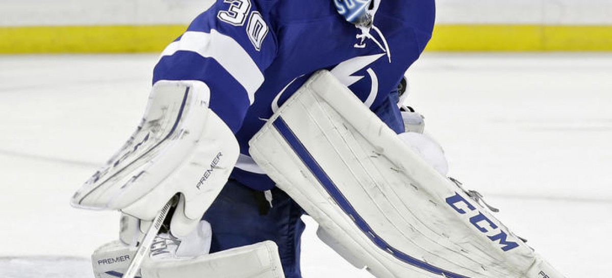 Bishop earns 100th win with Lightning, beats Red Wings 3-1