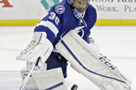 Bishop earns 100th win with Lightning, beats Red Wings 3-1