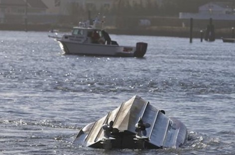 Coast Guard boat overturns in NY inlet; crew swims to safety