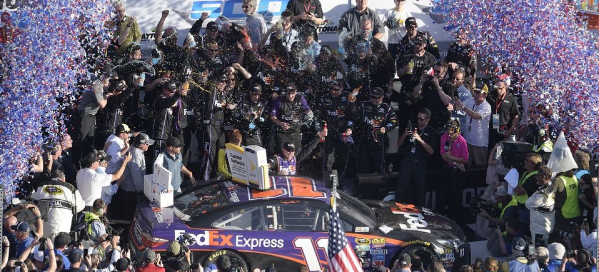 Hamlin uses daring move to give Joe Gibbs a Daytona 500 win