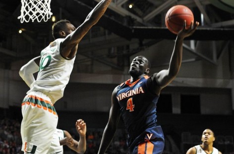 No. 12 Miami holds on to upset No. 3 Virginia