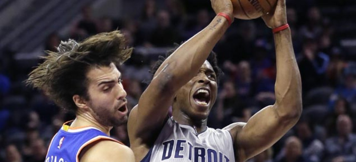 National Basketball Association roundup: Pistons blow big lead but beat Knicks