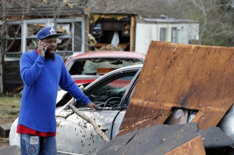 Storms hit the South, causing death and damage