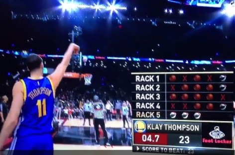 Thompson beats Curry to win 3-point title