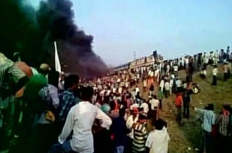 Train set afire as Kapu stir for reservation turns violent in AP