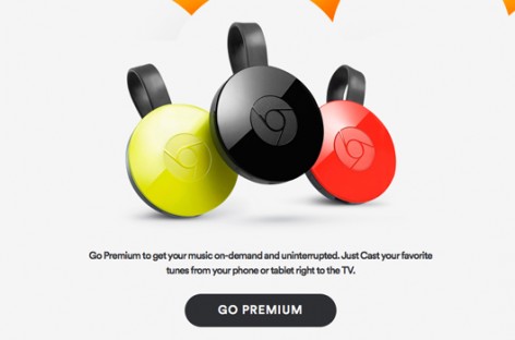 Get a free Chromecast when you sign up for Spotify Premium