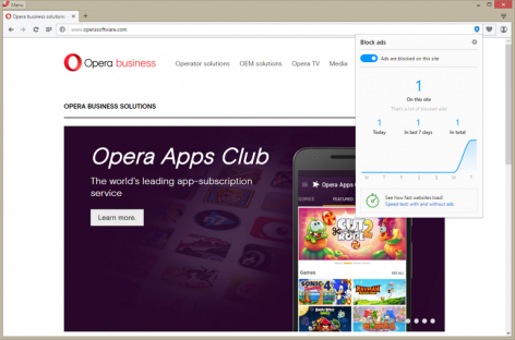 Opera becomes first big browser maker with built-in ad-blocker