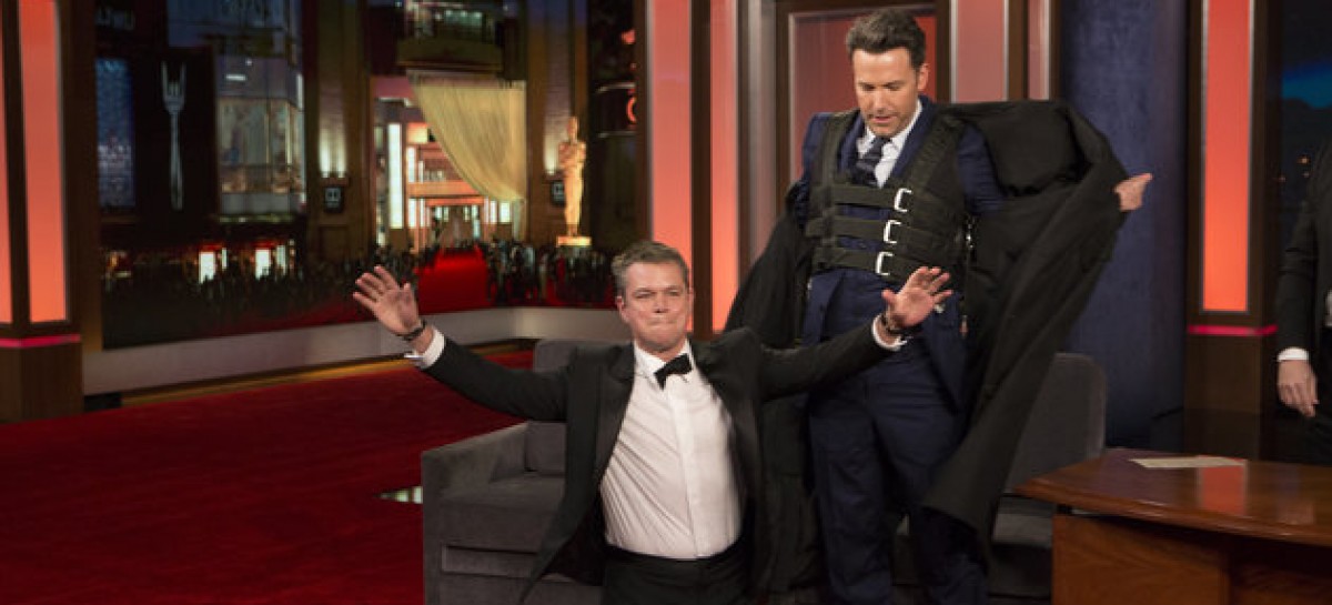 Ben Affleck hilariously smuggles Matt Damon onto Jimmy Kimmel Live!